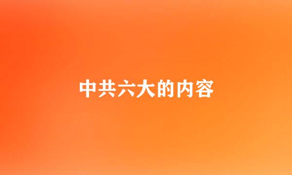 中共六大的内容