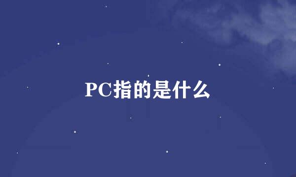 PC指的是什么