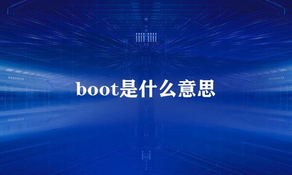 boot是什么意思