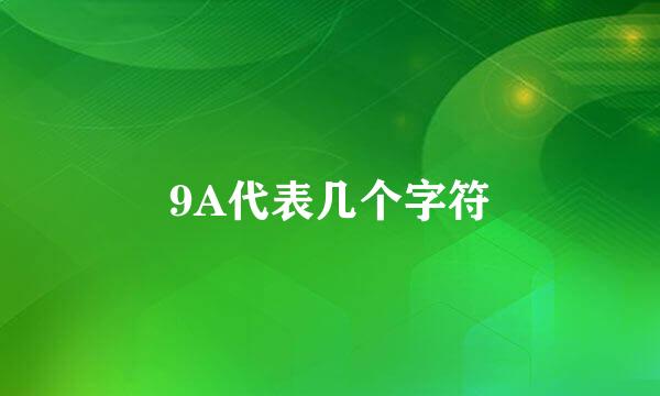 9A代表几个字符