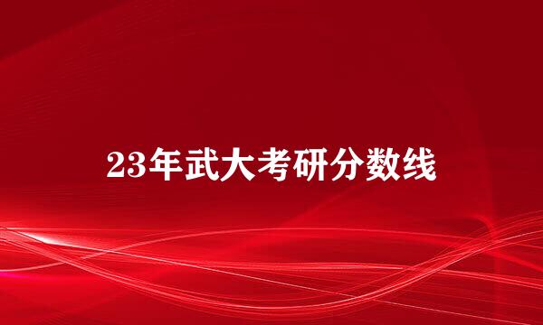 23年武大考研分数线