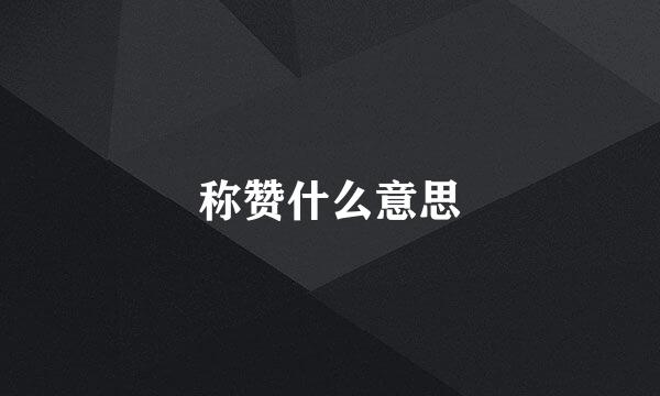 称赞什么意思