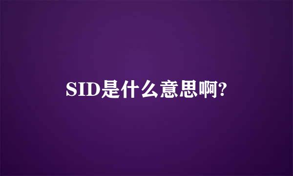 SID是什么意思啊?