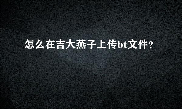 怎么在吉大燕子上传bt文件？