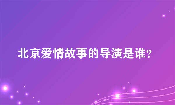 北京爱情故事的导演是谁？