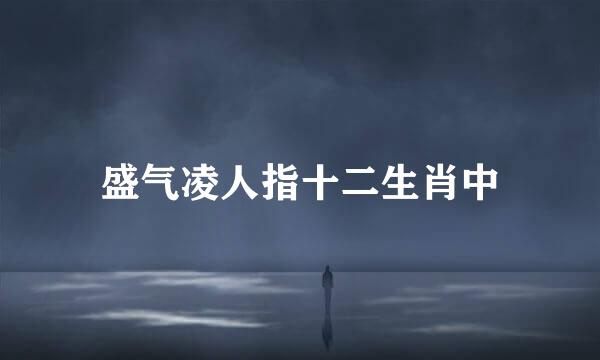 盛气凌人指十二生肖中