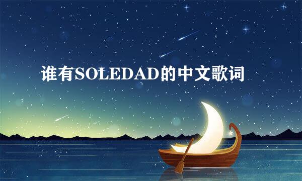 谁有SOLEDAD的中文歌词