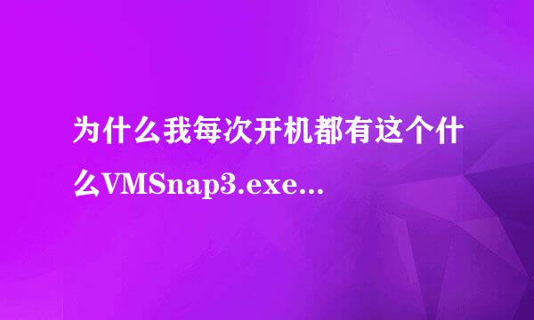 为什么我每次开机都有这个什么VMSnap3.exe应用程序错误啊