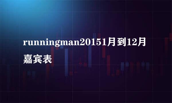 runningman20151月到12月嘉宾表