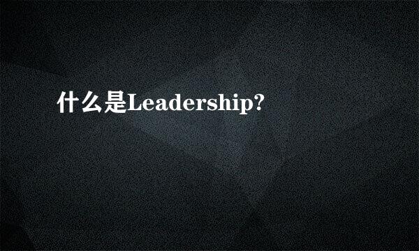 什么是Leadership?