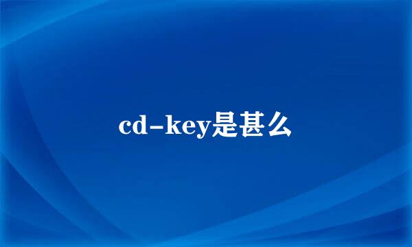 cd-key是甚么