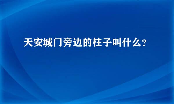 天安城门旁边的柱子叫什么？