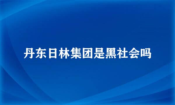 丹东日林集团是黑社会吗