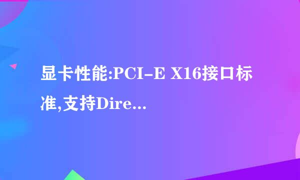 显卡性能:PCI-E X16接口标准,支持DirectX 10是什么概念?