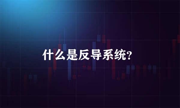 什么是反导系统？