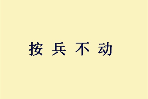 按兵不动的意思