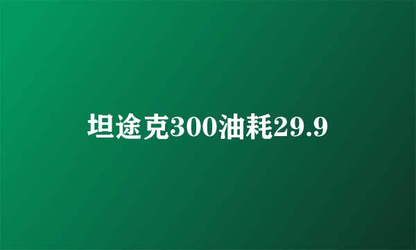 坦途克300油耗29.9