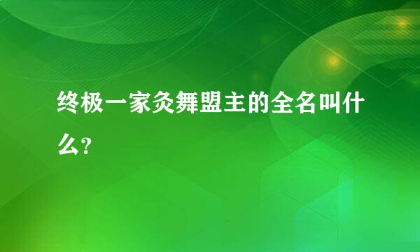 终极一家灸舞盟主的全名叫什么？