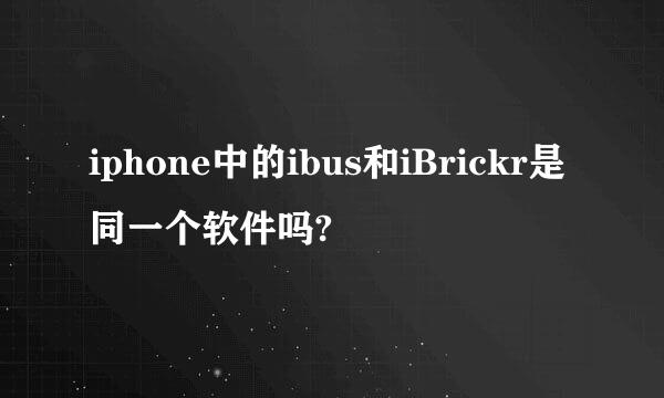 iphone中的ibus和iBrickr是同一个软件吗?