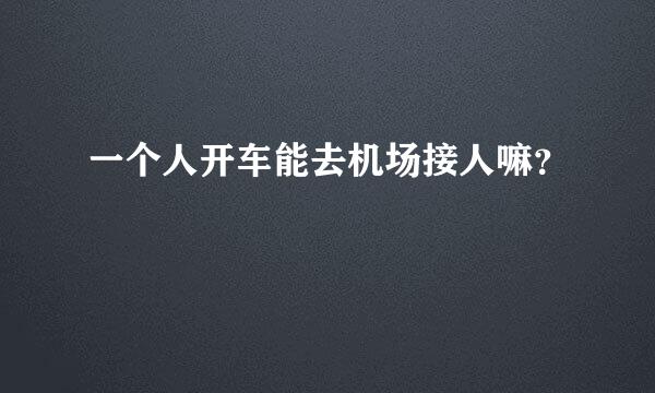 一个人开车能去机场接人嘛？