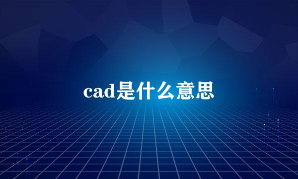 cad是什么意思