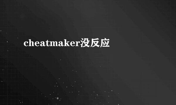 cheatmaker没反应