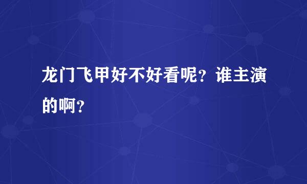 龙门飞甲好不好看呢？谁主演的啊？