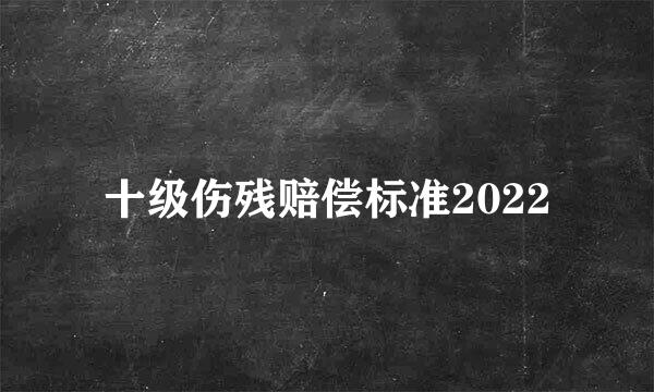 十级伤残赔偿标准2022