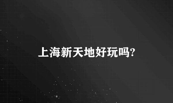 上海新天地好玩吗?