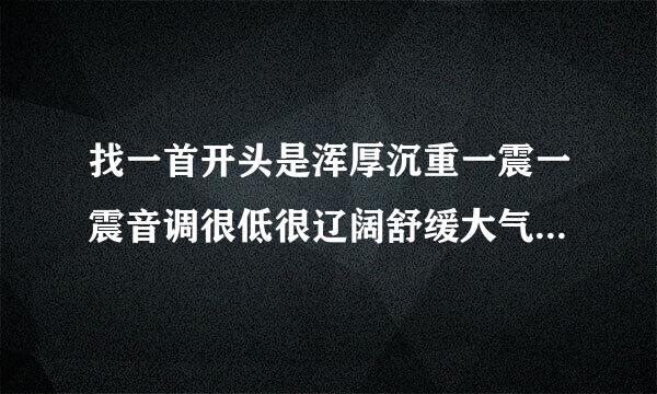 找一首开头是浑厚沉重一震一震音调很低很辽阔舒缓大气的纯音乐