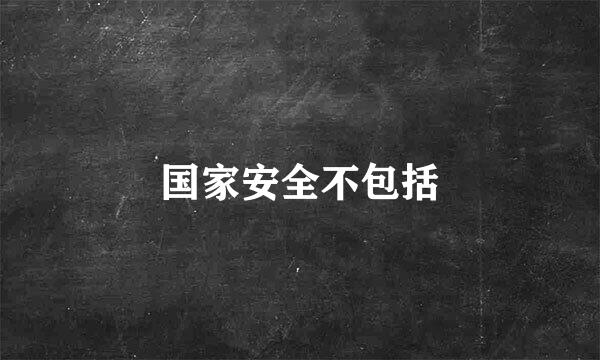 国家安全不包括