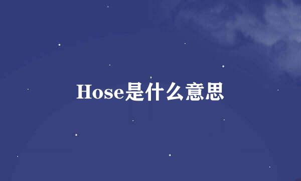 Hose是什么意思