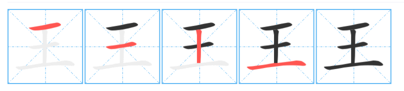 王字笔顺