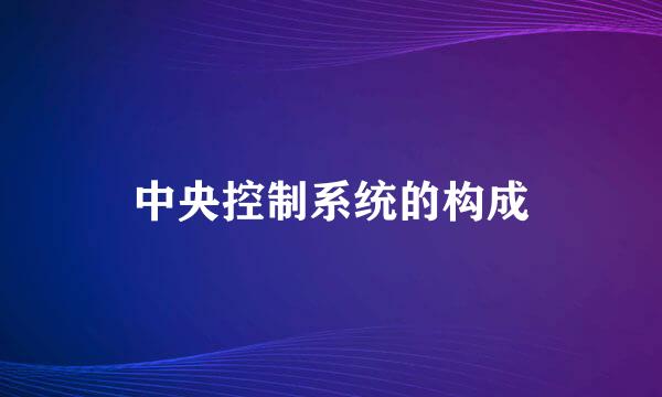 中央控制系统的构成