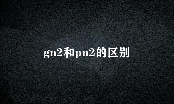 gn2和pn2的区别