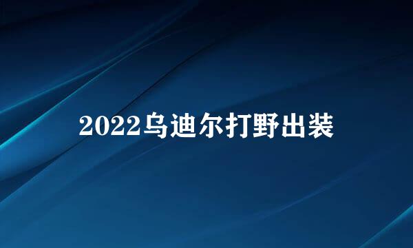 2022乌迪尔打野出装