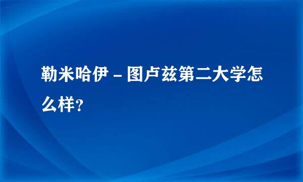 勒米哈伊－图卢兹第二大学怎么样？