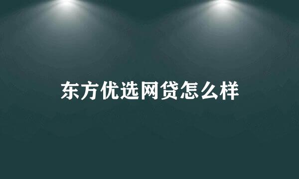 东方优选网贷怎么样