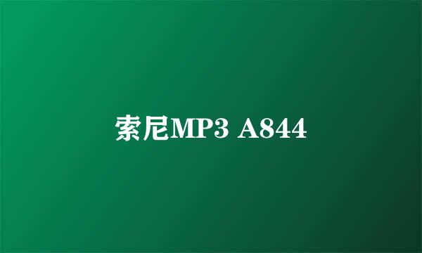 索尼MP3 A844