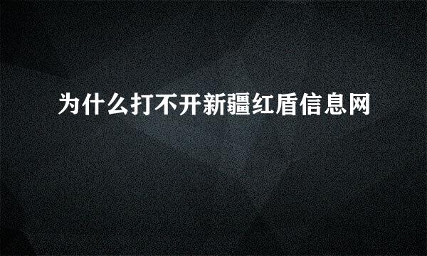 为什么打不开新疆红盾信息网