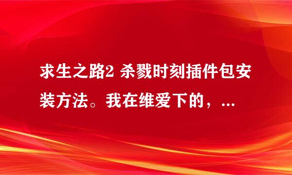 求生之路2 杀戮时刻插件包安装方法。我在维爱下的，按说明删掉原来的CFG和ADDNOS然后把杀戮放进去，没效果