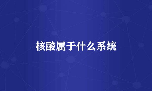 核酸属于什么系统