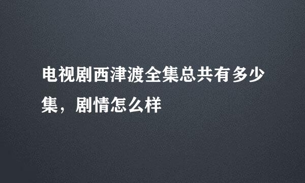 电视剧西津渡全集总共有多少集，剧情怎么样