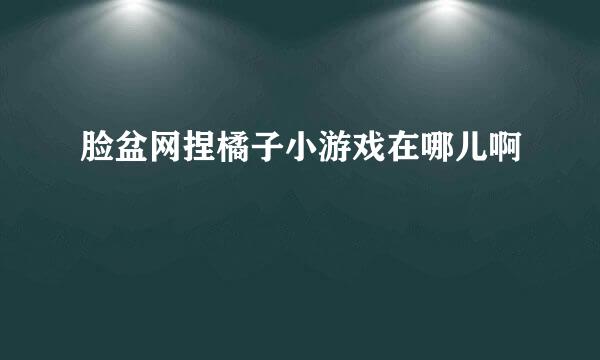 脸盆网捏橘子小游戏在哪儿啊