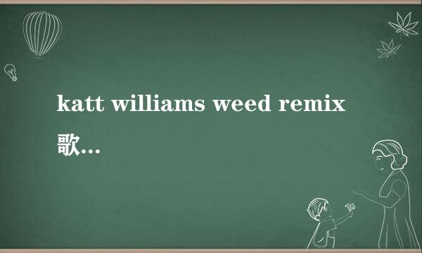 katt williams weed remix歌词，中文的