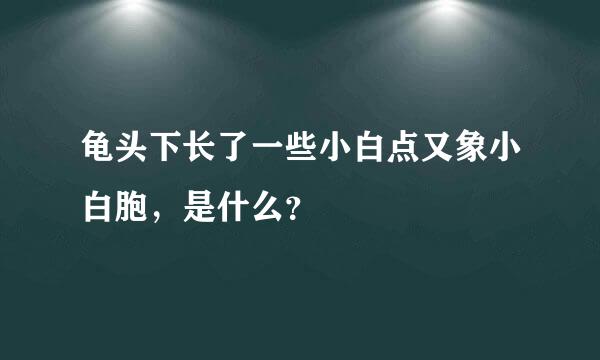 龟头下长了一些小白点又象小白胞，是什么？