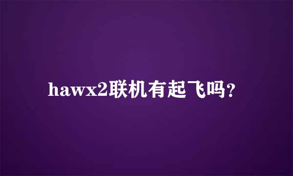 hawx2联机有起飞吗？