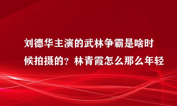 刘德华主演的武林争霸是啥时候拍摄的？林青霞怎么那么年轻