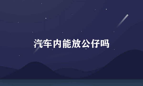 汽车内能放公仔吗