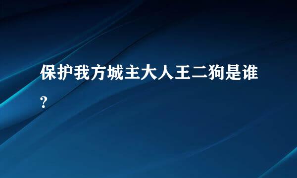 保护我方城主大人王二狗是谁?